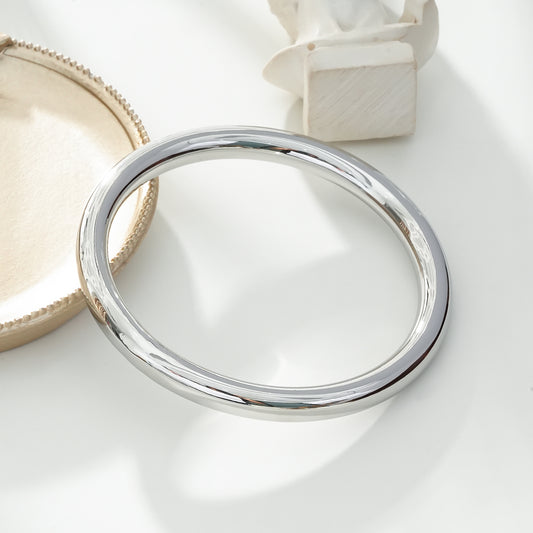 Bracelet Gros Jonc Classique Brillant 4mm