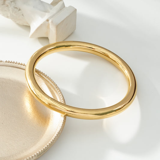 Bracelet Gros Jonc Classique Brillant 4mm