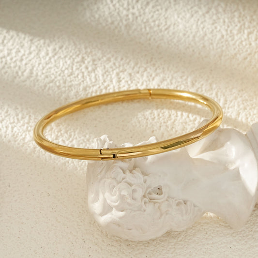 Bracelet Doré Jonc Classique Ouvrable Brillant