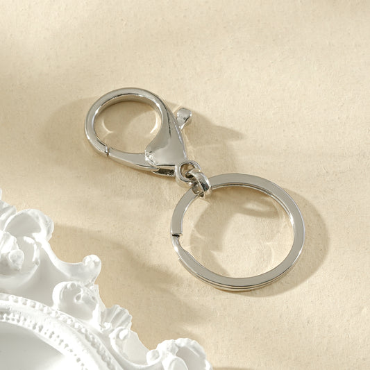 Porte-clés anneau lisse avec mousqueton