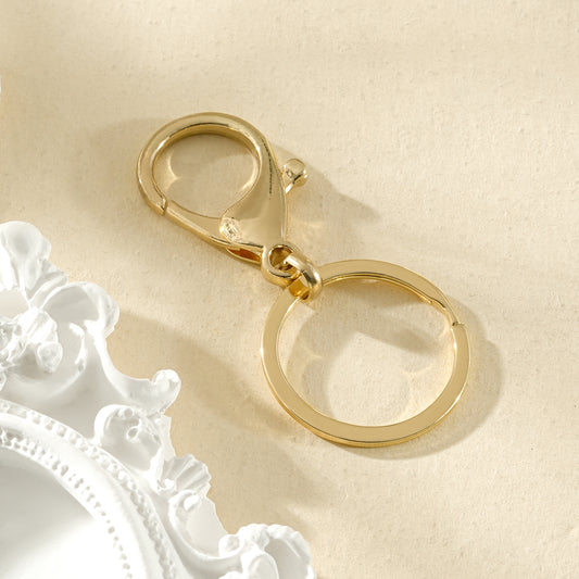 Porte-clés anneau lisse avec mousqueton