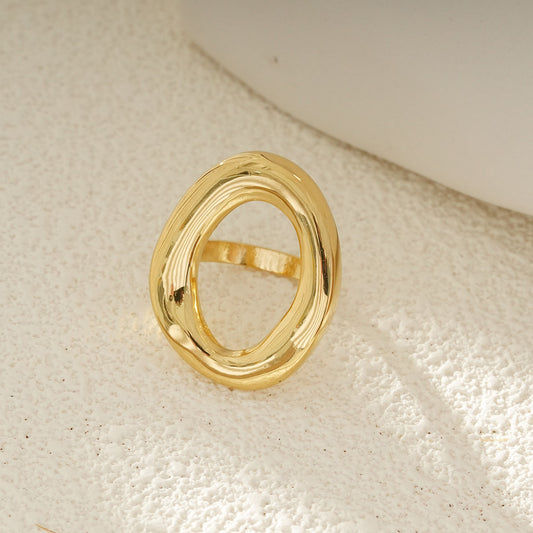 Bague moyenne anneau relief