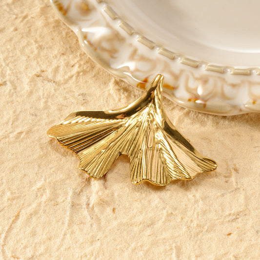 Broche fleur de ginkgo simple