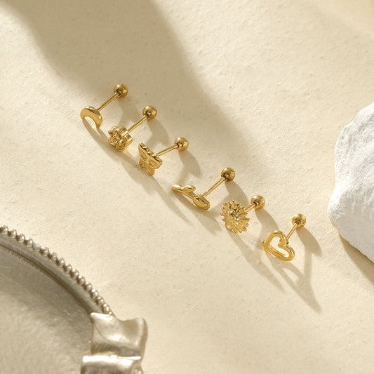 Lot de 6 piercings décoratifs motifs variés