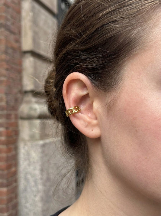 Bijou d'oreille à maillons effet chaîne