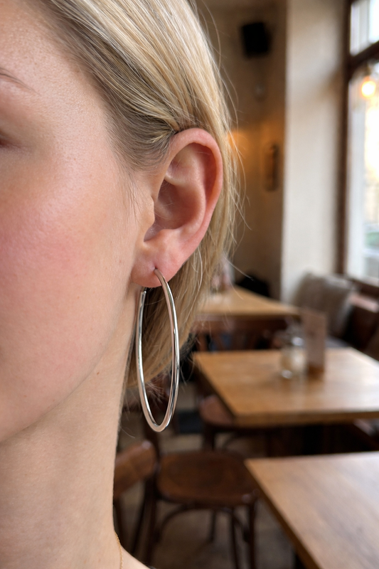 Boucles d'oreilles créoles à cercles fins