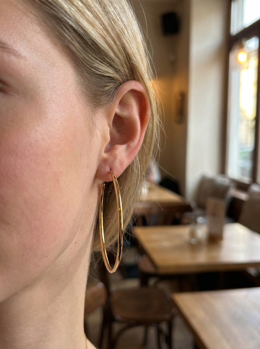 Boucles d'oreilles créoles à cercles fins