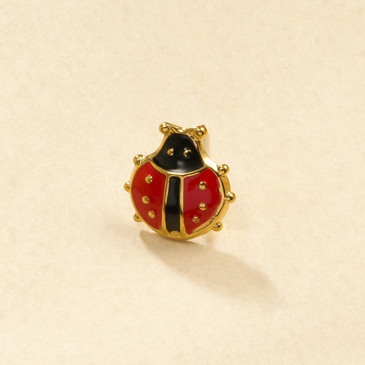 Boucles d'oreilles puces d'oreilles coccinelle