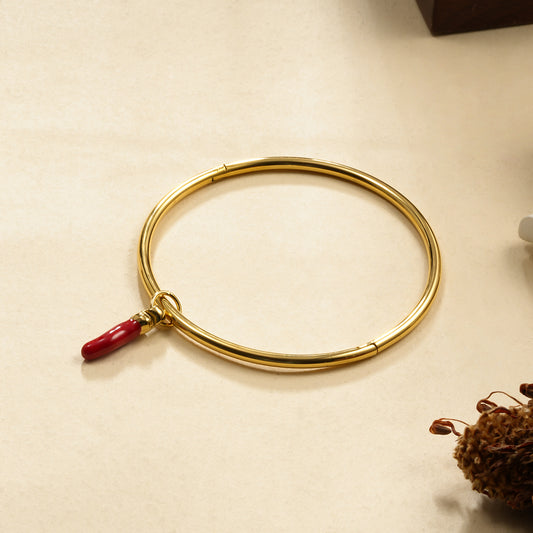 Bracelet rigide ouvrable pendentif piment