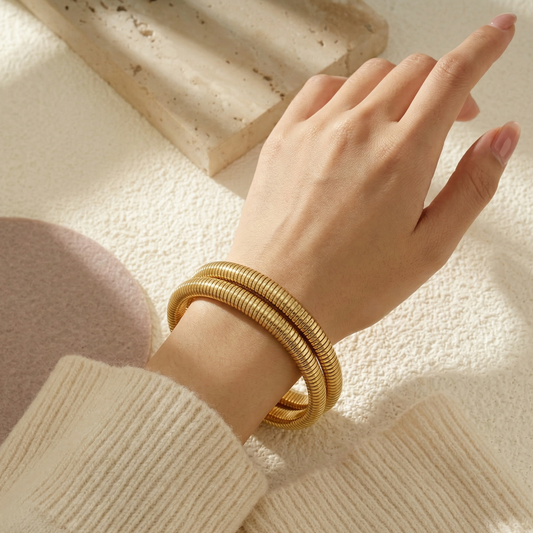 Bracelet Jonc Triple Tour Style Tubogas