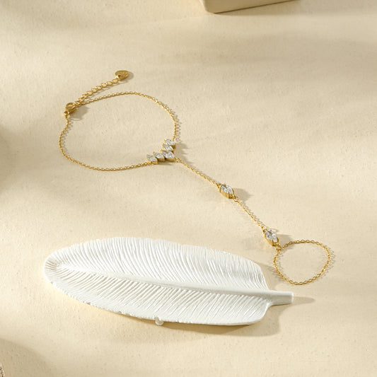 Chaîne de main à strass délicats