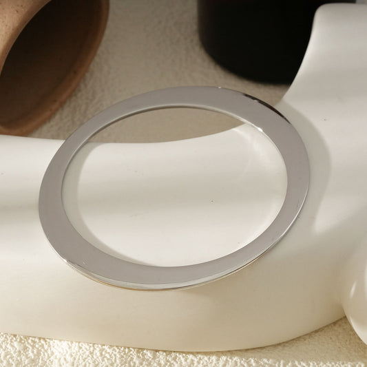 Bracelet Jonc Plat Argenté