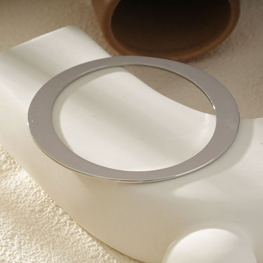 Bracelet Jonc Plat Argenté