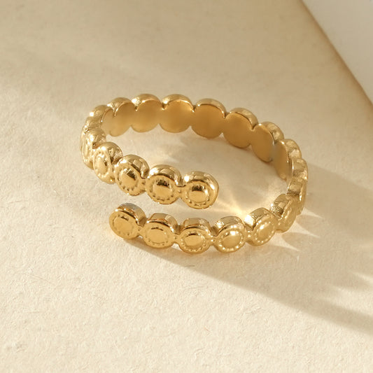 Bague d'orteil dorée ajustable à motif chaîne