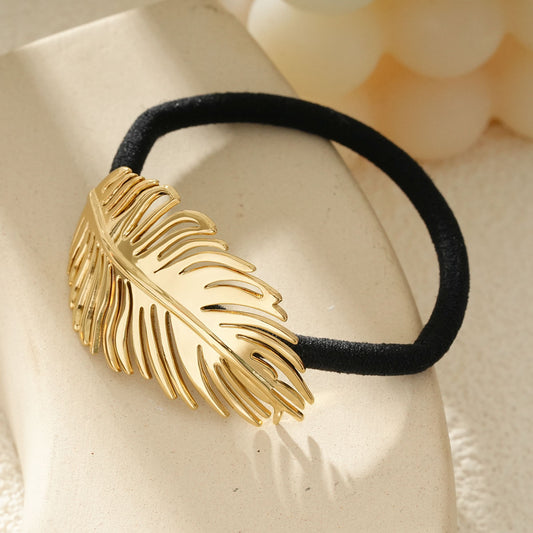 Élastique Chic Raffiné Feuille Doré