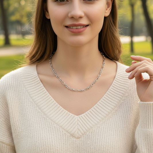 Collier à maillons allongés