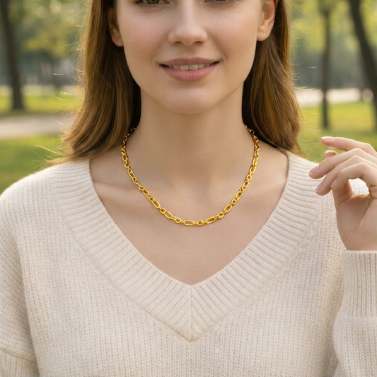 Collier à maillons allongés