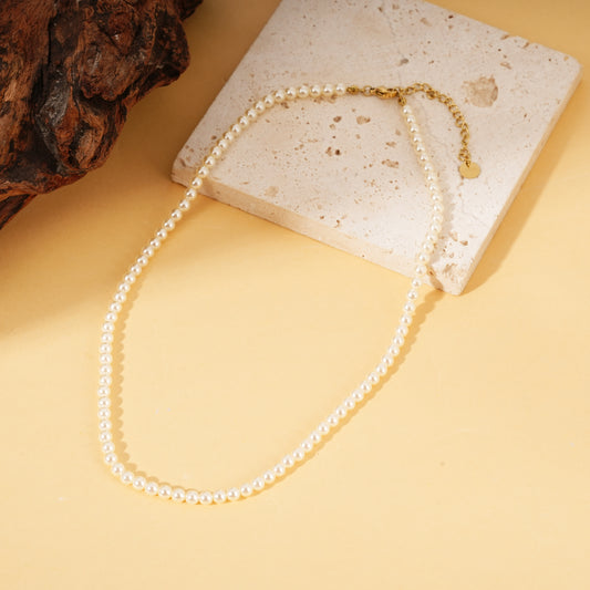 Collier chaîne perle synthétique