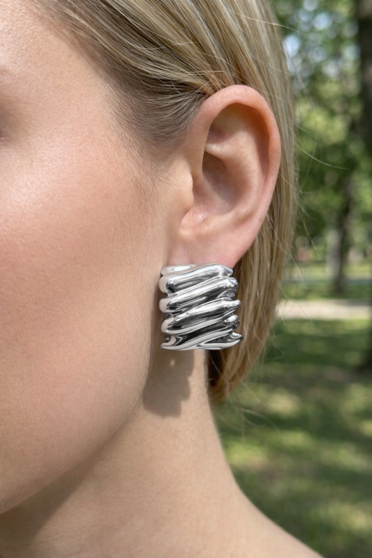 Boucles d'oreilles créoles ouvertes épaisses lisses