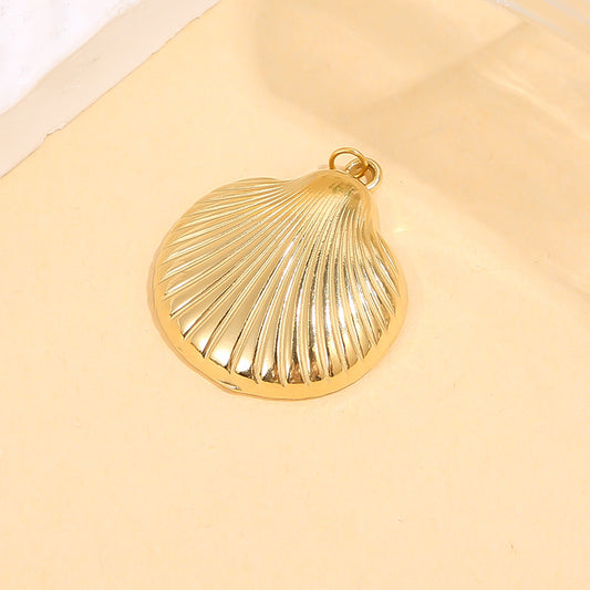 Lot de 3 pendentifs dorées coquillage épais