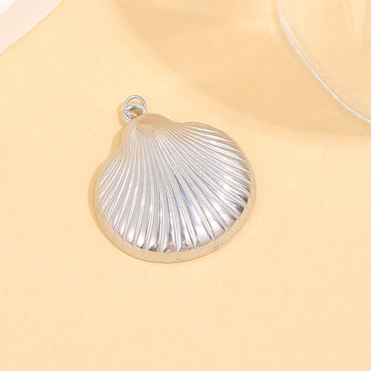 Lot de 3 pendentifs argentées coquillage épais