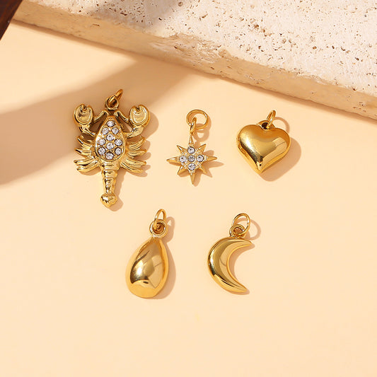 Lot de 3 pendentifs étoile strass