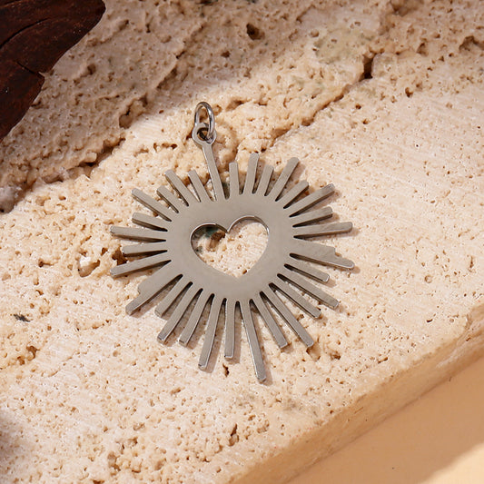 Lots de 3 pendentifs cœurs avec traits argentés