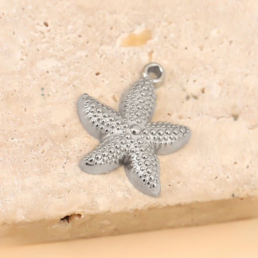 Lot de 3 Pendentifs Marin Étoile De Mer Argenté