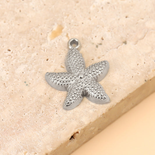 Lot de 3 Pendentifs Marin Étoile De Mer Argenté