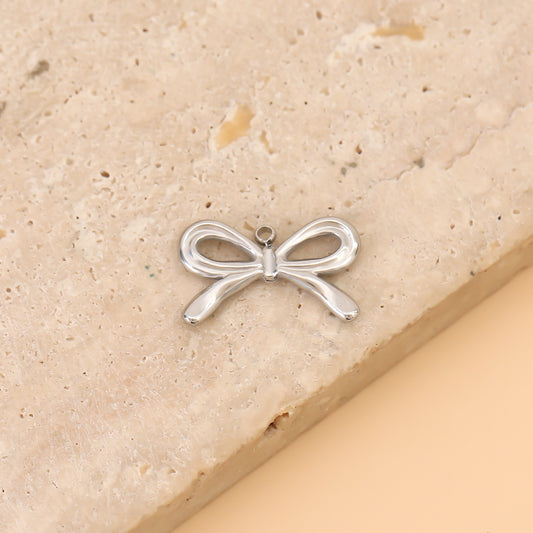 Lot de 3 Pendentifs Nœud Romantique Argenté