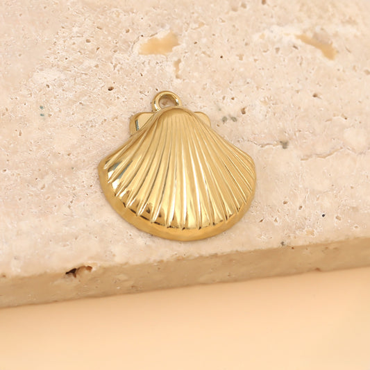 Lot de 3 Pendentifs Grand Coquillage Mer Doré