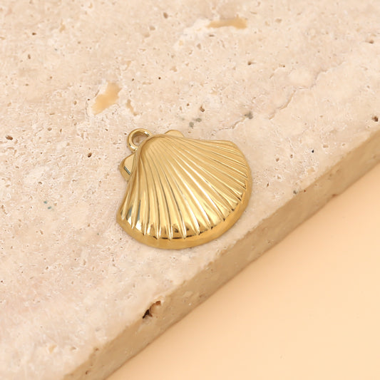 Lot de 3 Pendentifs Grand Coquillage Mer Doré