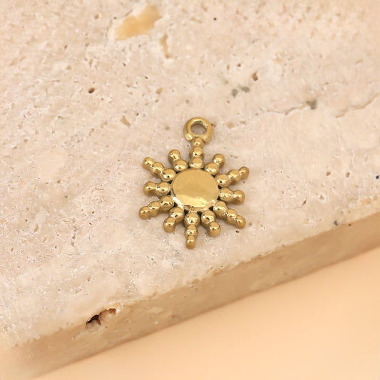 Lot de 3 Pendentif Soleil Brillant Doré