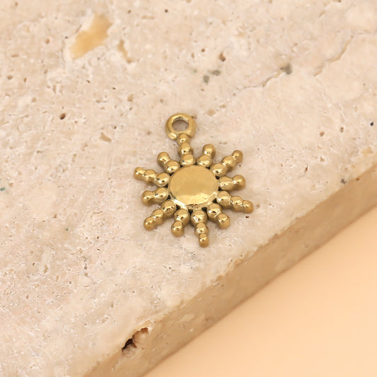 Lot de 3 Pendentif Soleil Brillant Doré