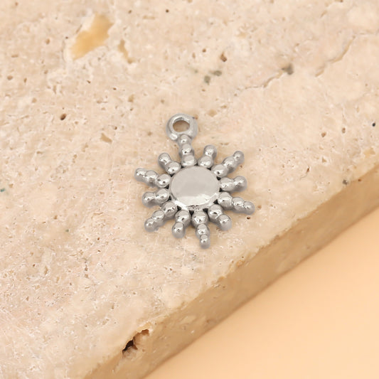 Lot de 3 Pendentif Soleil Brillant Argenté