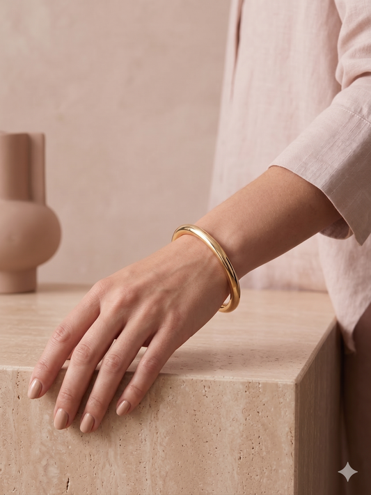 Bracelet jonc semi épaisse classique