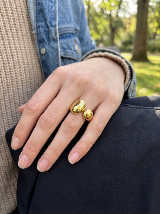 Bague ouverture motif arrondi