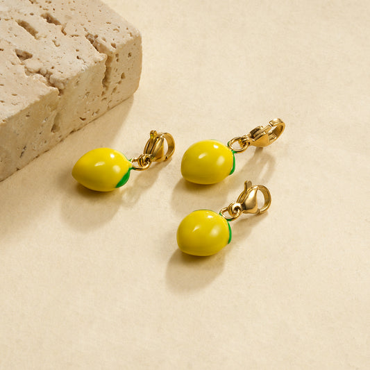 Lot de 3 pendentifs citrons jaunes
