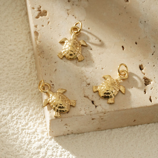 Lot de 3 Pendentifs Tortue Doré