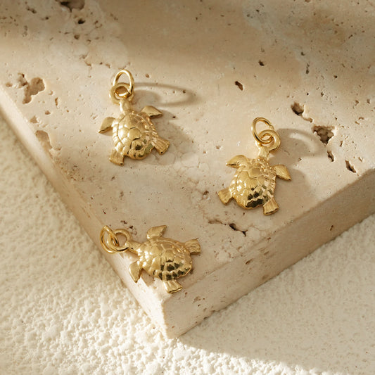 Lot de 3 Pendentifs Tortue Doré
