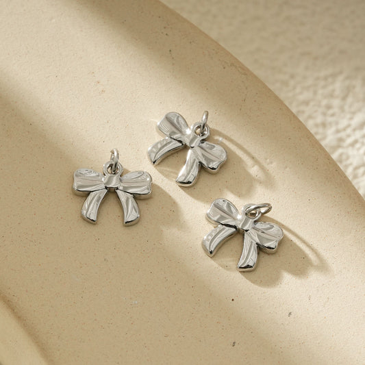 Lot de 3 Pendentifs Nœud Chic Argenté