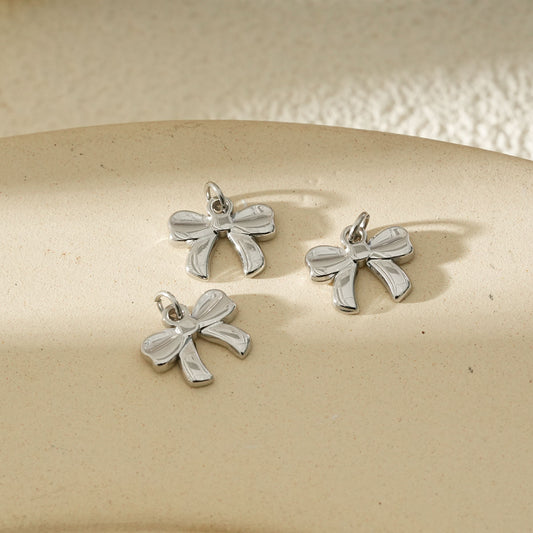 Lot de 3 Pendentifs Nœud Chic Argenté