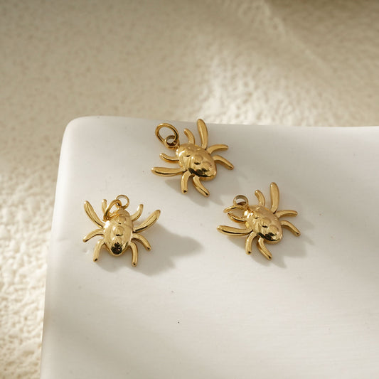 Lot de 3 Pendentifs Araignée Doré