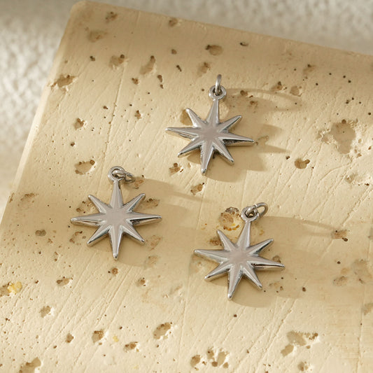 Lot de 3 Pendentifs Étoiles Brillantes Argentées