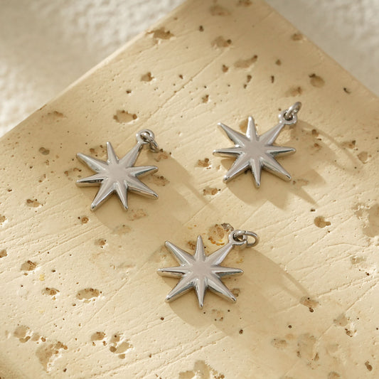 Lot de 3 Pendentifs Étoiles Brillantes Argentées