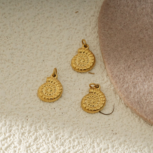 Lot de 3 Pendentifs Ammonites Dorées