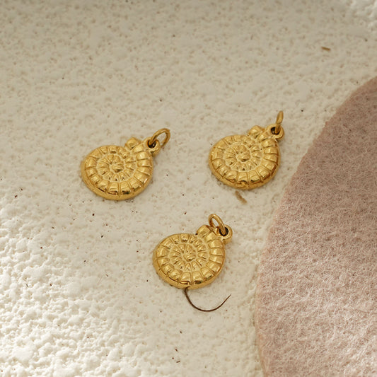 Lot de 3 Pendentifs Ammonites Dorées