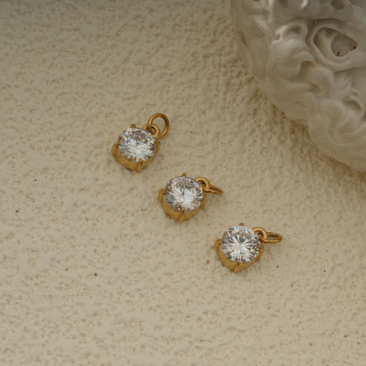 Lot de 3 Pendentifs Strass Dorés