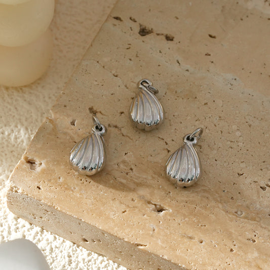 Lot de 3 Pendentifs Coquillage Style Bord de Mer Argenté