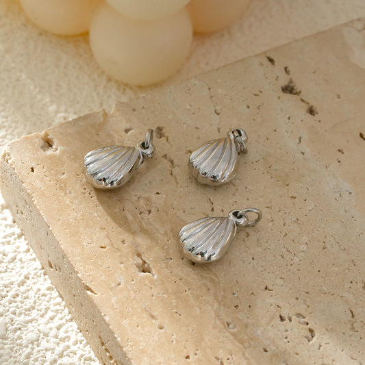 Lot de 3 Pendentifs Coquillage Style Bord de Mer Argenté